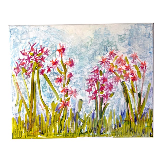 Iris Painting Contemporary Mixed Media Painting For Sale