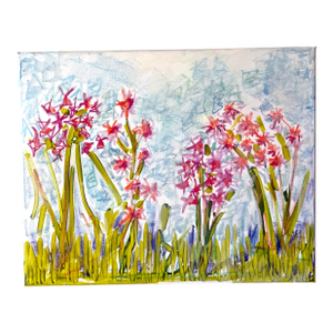 Iris Painting Contemporary Mixed Media Painting