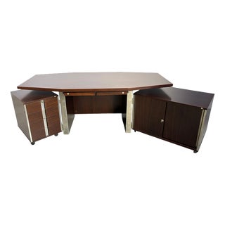 Vintage Desk attributed to Ennio Fazioli/Ico Parisi for Mim Italy, 1970s, Set of 3 For Sale