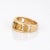 Vintage 70s Nugget Ring 24k Gold Diamond Sz 7 14k Stacking Band Fine Jewelry For Sale - Image 4 of 7