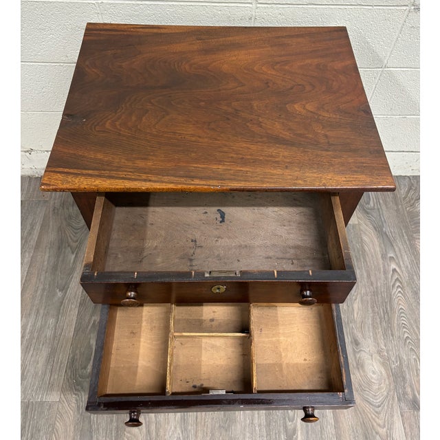 Antique Primitive Work Table Sewing Stand Desk For Sale - Image 14 of 16