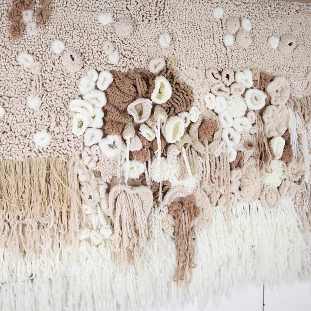 Large Horizontal Tapestry in Cotton and Wool For Sale - Image 3 of 13