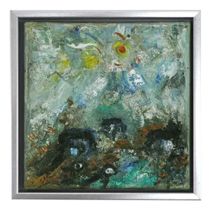 Mette Birckner, Abstract Impressionism Painting, A Fairytale with Birds (4), 2009, Oil on Canvas, Framed