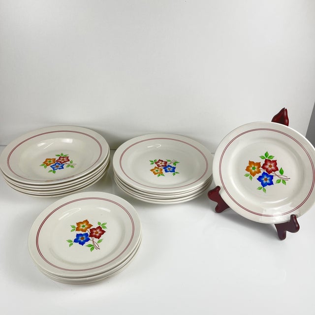 Dinner Service for Six People from Moulins Des Loups, 1950s, Set of 18 For Sale - Image 13 of 13