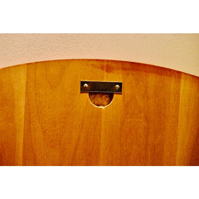 Large Vintage Scandinavian Round Mirror in Teak, 1960s For Sale - Image 10 of 12