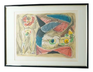 André Masson, Odalisque, 1950s, Color Lithograph, Framed