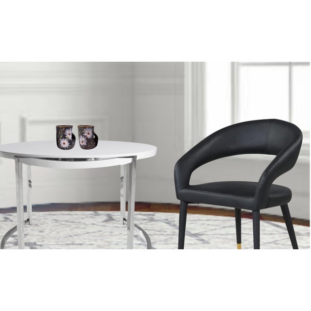 Mid-Century Vallauris Black White Floral Blossoms Terracotta Mugs- A Pair For Sale - Image 14 of 18