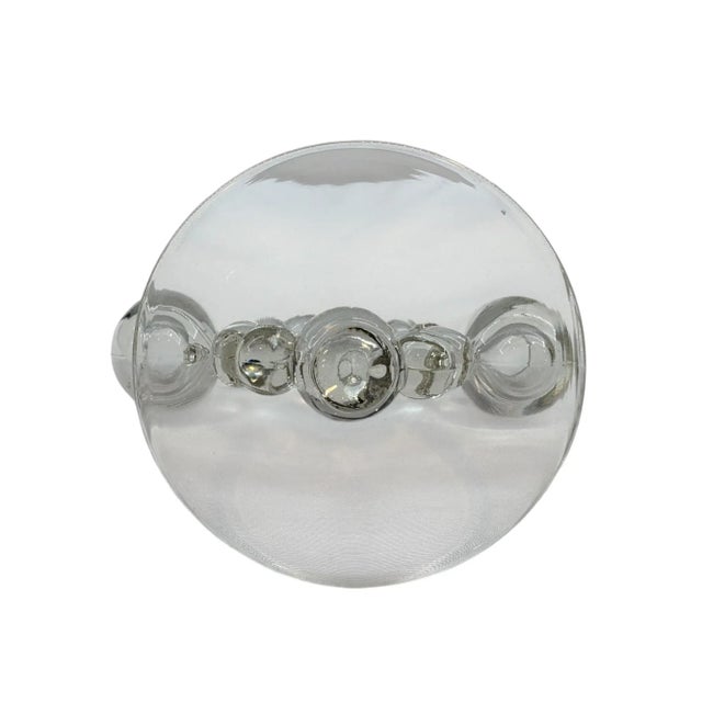 Mid 20th Century Wj Hughes Glass Candlewick Candlestick Holder For Sale In Indianapolis - Image 6 of 9