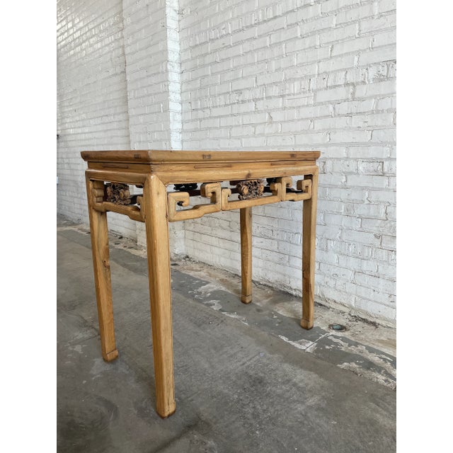 Wood 19th Century Chinese Elm Console Altar Table For Sale - Image 7 of 9