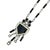 Czechoslovakian Art Deco Black Glass and Crystal Geometric Pendant Necklace, 1920s For Sale - Image 10 of 11