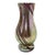 2000 - 2009 Iridescent Studio Art Glass Vase With Applied Ribbon Trail Lines 9.25" For Sale - Image 5 of 12