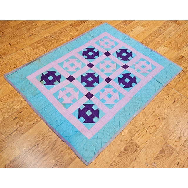 Textile Mid 20th Century American Amish Quilt For Sale - Image 7 of 12