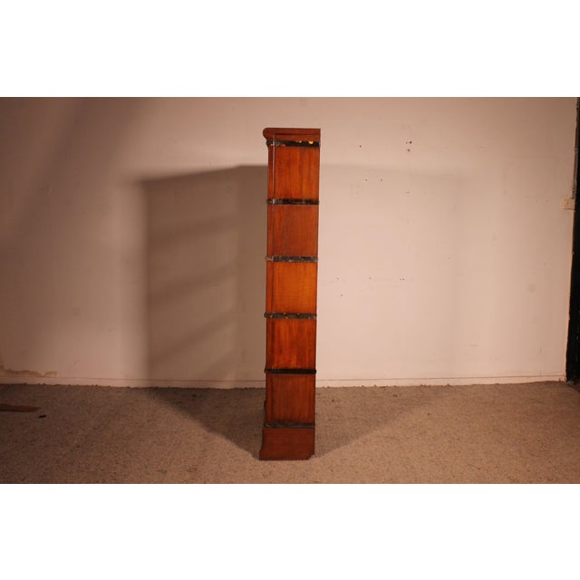 Bookcase in Oak from Globe Wernicke, Set of 5 For Sale - Image 11 of 12
