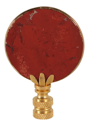 Gilded Red Jasper Lamp Finial