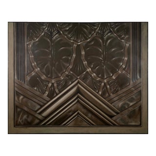 Dan Poole Deco Panel Signed 1984 Acrylic Contemporary Painting on Canvas Framed For Sale