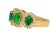 Early 21st Century 2.29 Carat Oval Cut Emerald and Diamond Wedding Band in 18K Gold For Sale - Image 5 of 10