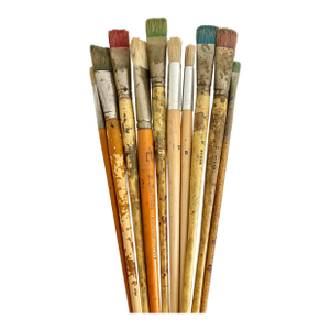Vintage Artists' Professional Paint Brushes - Set of 10