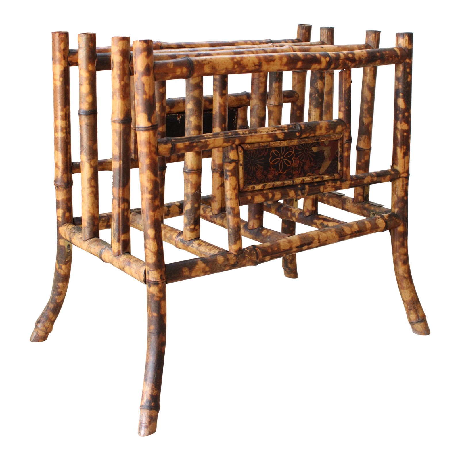 19th Century Chinoiserie Tortoise Magazine/Book Rack Holder | Chairish