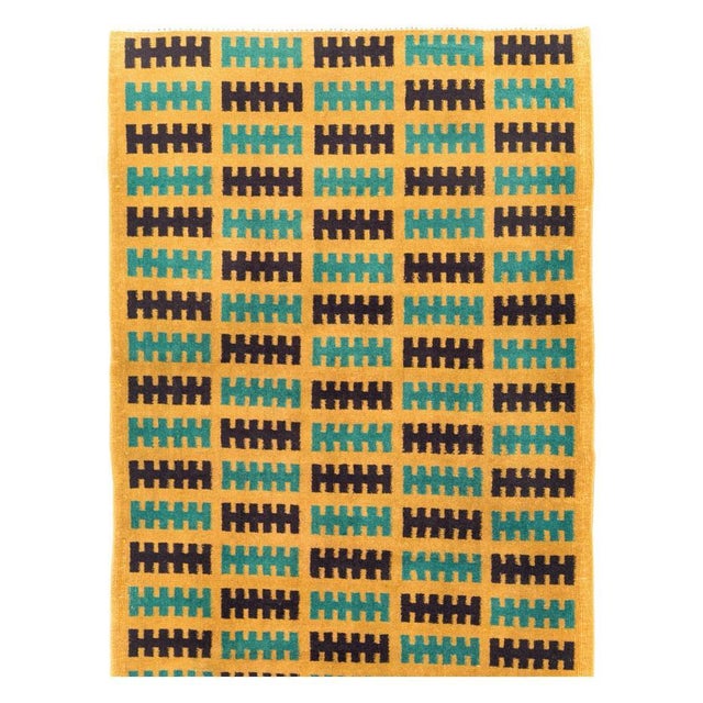 A vintage Turkish Anatolian Art Deco style runner handmade during the mid-20th century. Measures: 3' 0" x 8' 5".