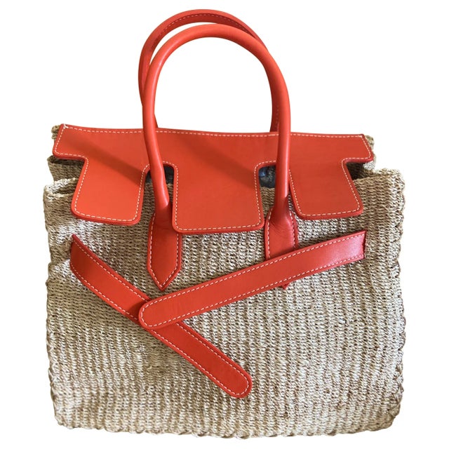 Seagrass Kelly Small Caramel Bag For Sale In Boston - Image 6 of 8