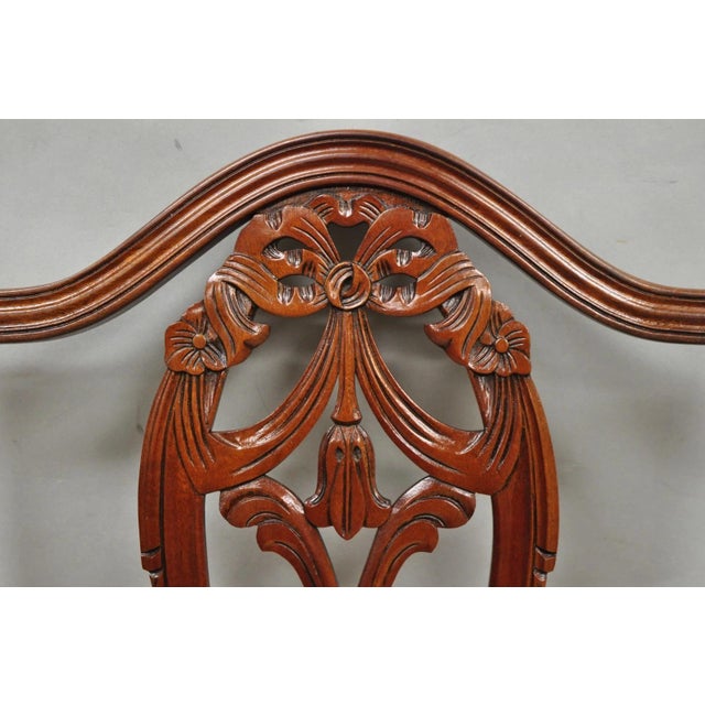 Vintage Sheraton Federal Mahogany Shield Back Dining Room Chairs - Set of 6 For Sale In Philadelphia - Image 6 of 16
