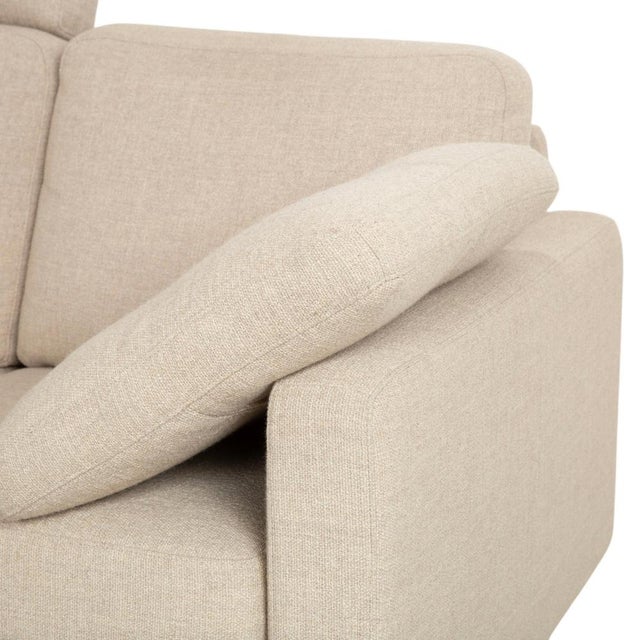 Conseta Corner Sofa in Beige, Cream, and Sand Fabric with Chrome Legs from Cor For Sale - Image 5 of 15