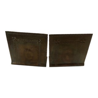 1910s Roycroft Arts & Crafts Hammered Copper Bookends - a Pair For Sale
