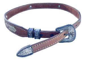 Sterling Silver 4-Piece Elk Creek Western Belt