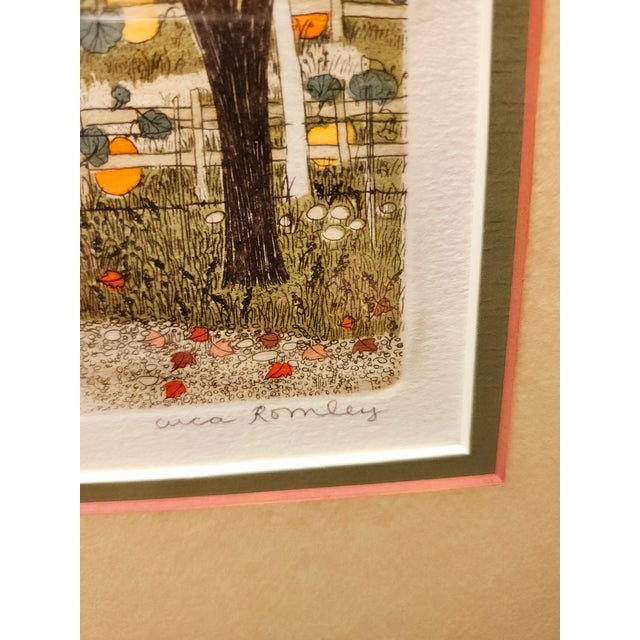 Final Clearance Thru 2025 Cuca Romley b.1933 Signed Folk Art American Lifestyle Painted Etched Drawing of 20th Century For Sale - Image 18 of 18