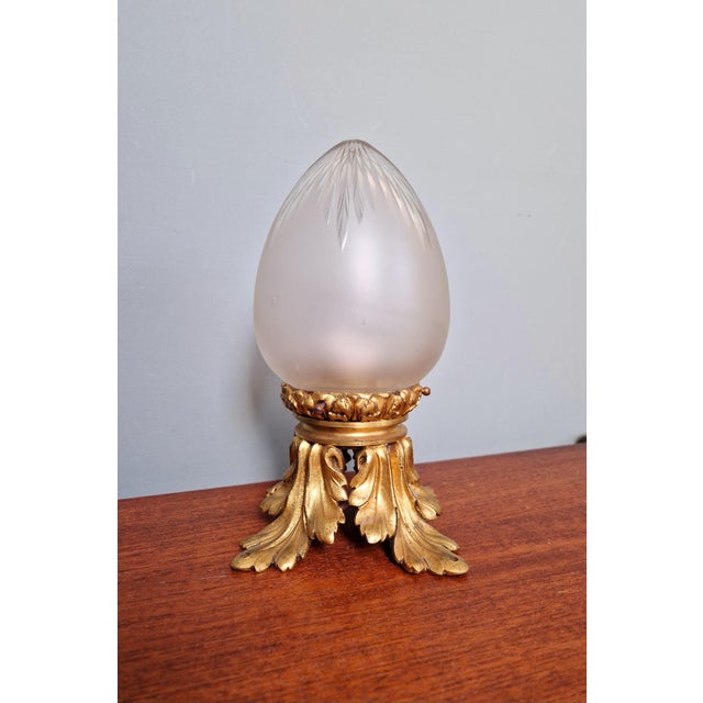 Ceiling Lamp in Gilded Bronze and Crystal, Early 20th Century For Sale - Image 3 of 16