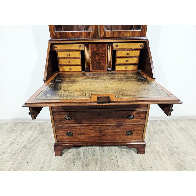 Victorian Mahogany Secretaire with Library For Sale - Image 16 of 18
