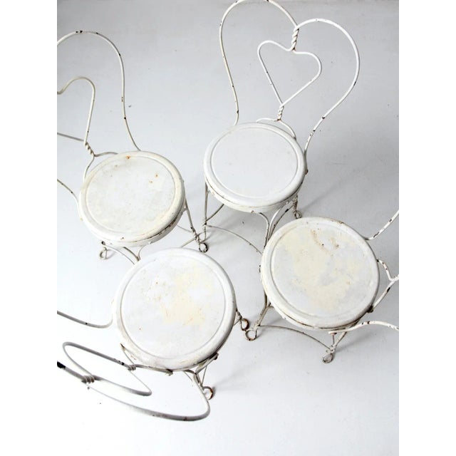 Vintage Ice Cream Parlor Chairs Set of 4 For Sale - Image 6 of 10
