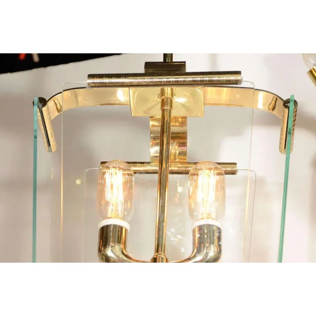 Metal Art Deco Italian Lantern For Sale - Image 7 of 9