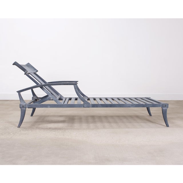 Metal Pair of Neoclassical Greco-Roman Klismos Chaise Lounges For Sale - Image 7 of 18
