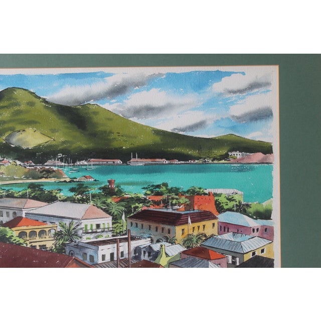 Charlotte Amalie, St. Thomas Watercolor by Ira Smith 1959 For Sale - Image 15 of 17