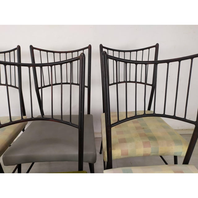 Black Vintage Chairs, 1960s, Set of 6 For Sale - Image 8 of 18