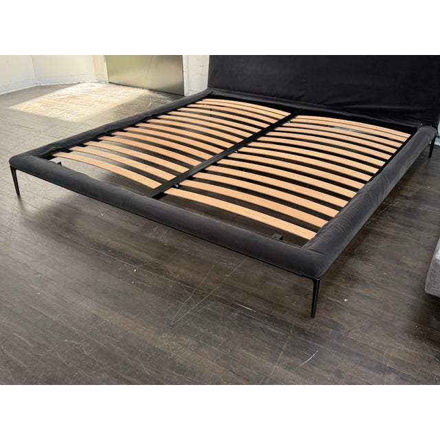Gray European King Size Antonio Citterio for B&b Italia Atoll Bed Frame For Sale - Image 8 of 12
