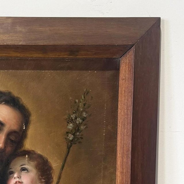 St. Joseph with the Child Jesus, 1902, Oil on Canvas For Sale - Image 4 of 6