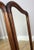 Brown French Triple Folding Dressing Table Mirror in Oak For Sale - Image 8 of 11