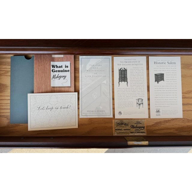 1990s Henkel Harris Solid Mahogany Highboy Model No. 145, 146, and 147 For Sale - Image 13 of 18
