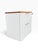Mid-Century Modern Knoll Two-Drawer Filing Cabinet in White With Wood Top For Sale - Image 3 of 10