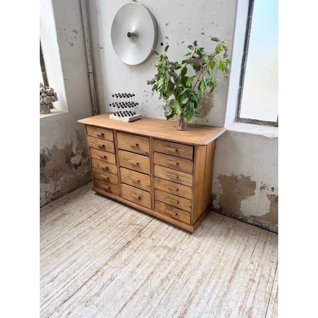 Brown Pine Workshop Cabinet, 1950s For Sale - Image 8 of 18
