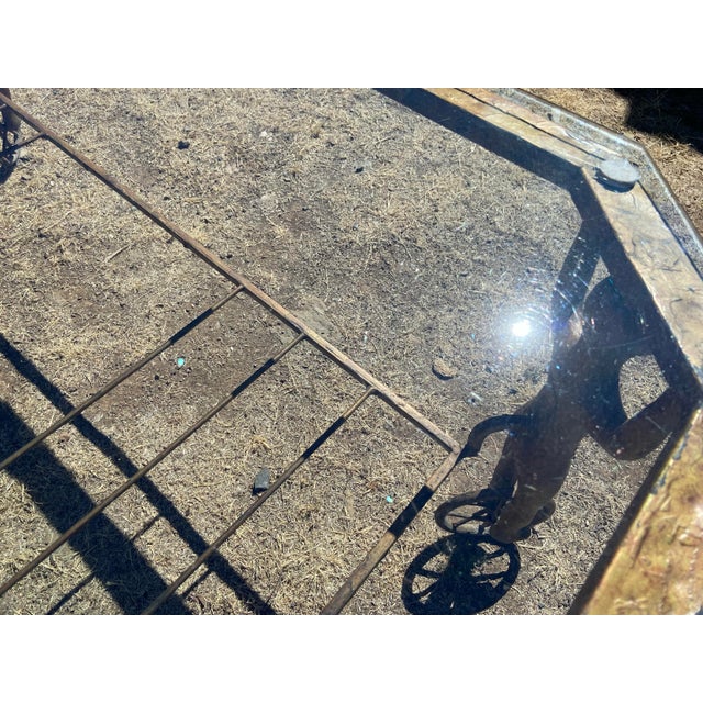 1950s 1950s Androgynous Figural Cast Iron Gueridon Coffee Table After Alberto Giacometti For Sale - Image 5 of 12