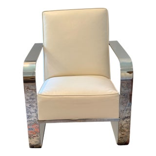 Ralph Lauren Leather Penthouse Chair For Sale