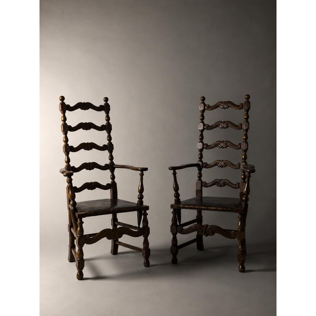 Brown Armchairs from Nordiska Kompaniet, 1913, Set of 2 For Sale - Image 8 of 8