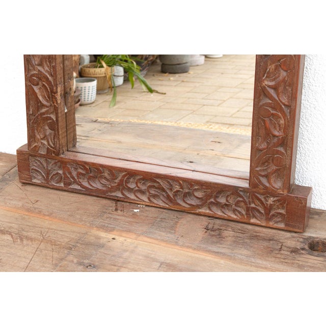 Royal Elephant High-Relief Carved Mirror For Sale In Los Angeles - Image 6 of 8