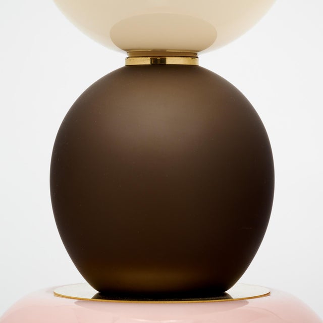 Metal Pink Murano Glass Pendant Lights For Sale - Image 7 of 9