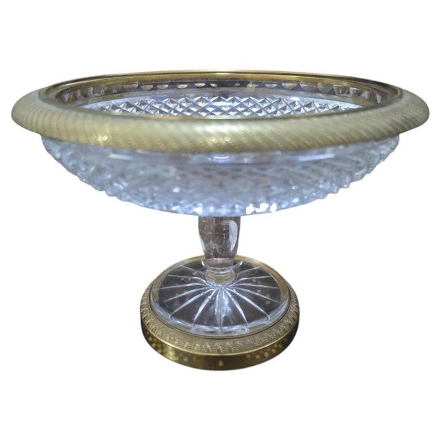 Antique Gilt Bronze and Cut Crystal Centerpiece Bowl, 1880 For Sale - Image 11 of 11