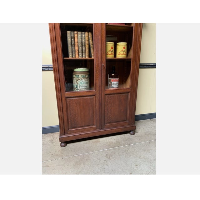 Wood Antique Art Nouveau Bookcase, 1915 For Sale - Image 7 of 9