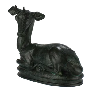American Modernist Roman Bronze Works Sculpture of Gazelle by Walter Rotan